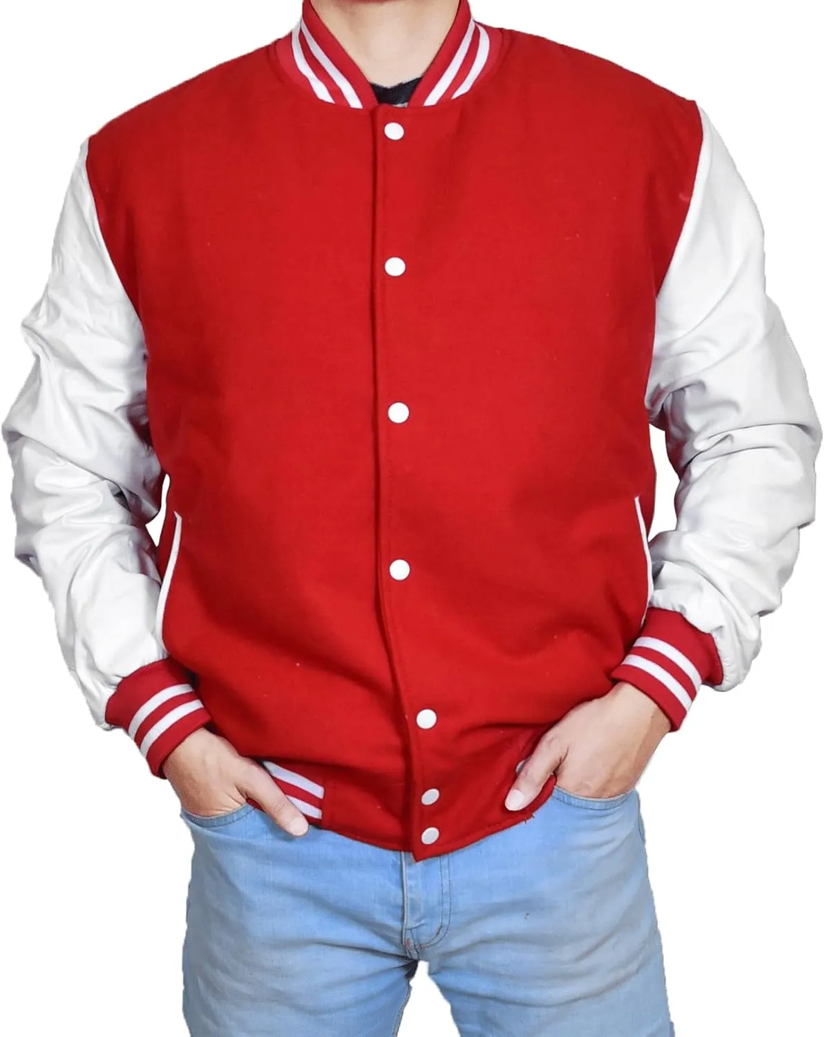 Mens Hotline Miami Varsity Letterman Fashion Wool Bomber Slim Fit Casual Warm Boys College Baseball Jacket
