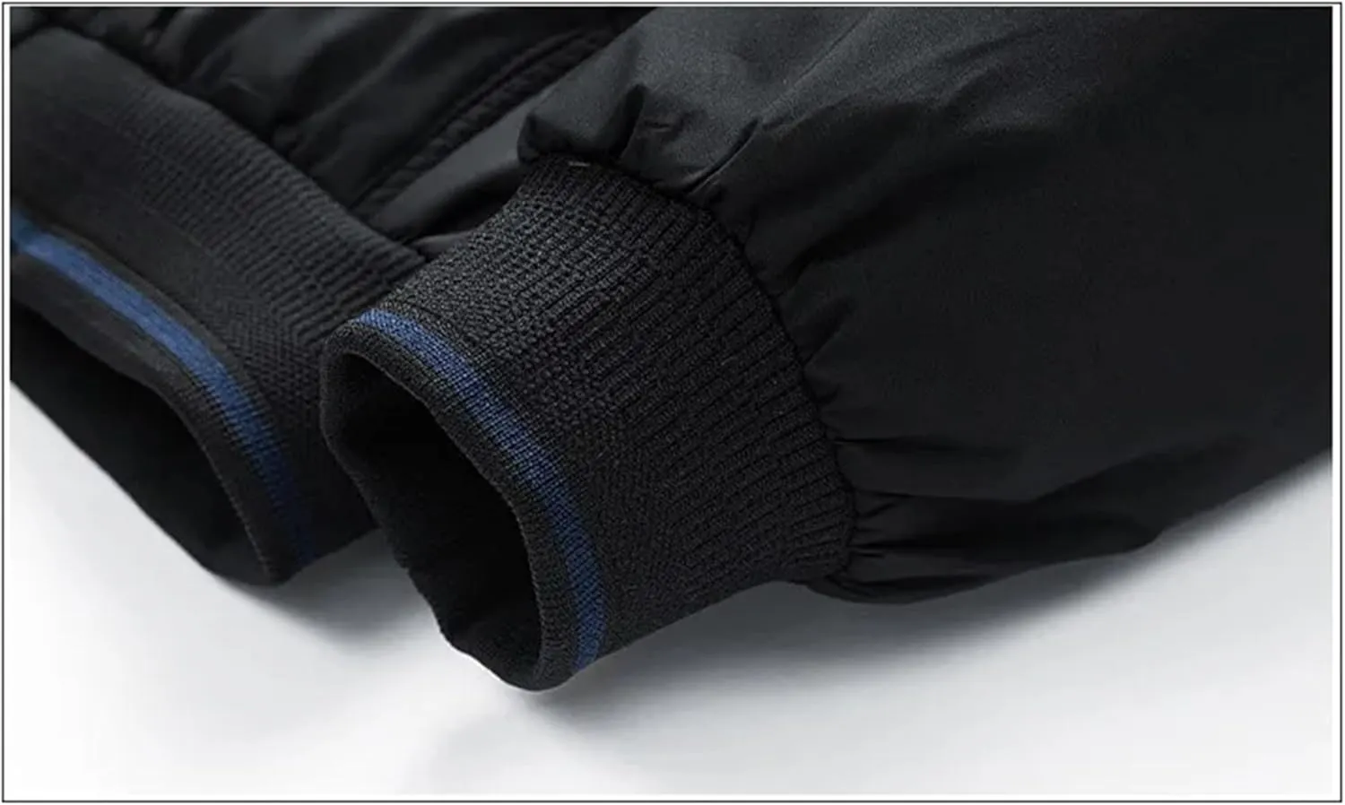 Men's Mock Neck Patchwork Zipper Cotton-Padded Vintage Thick Pockets Long Sleeve Parka Coat