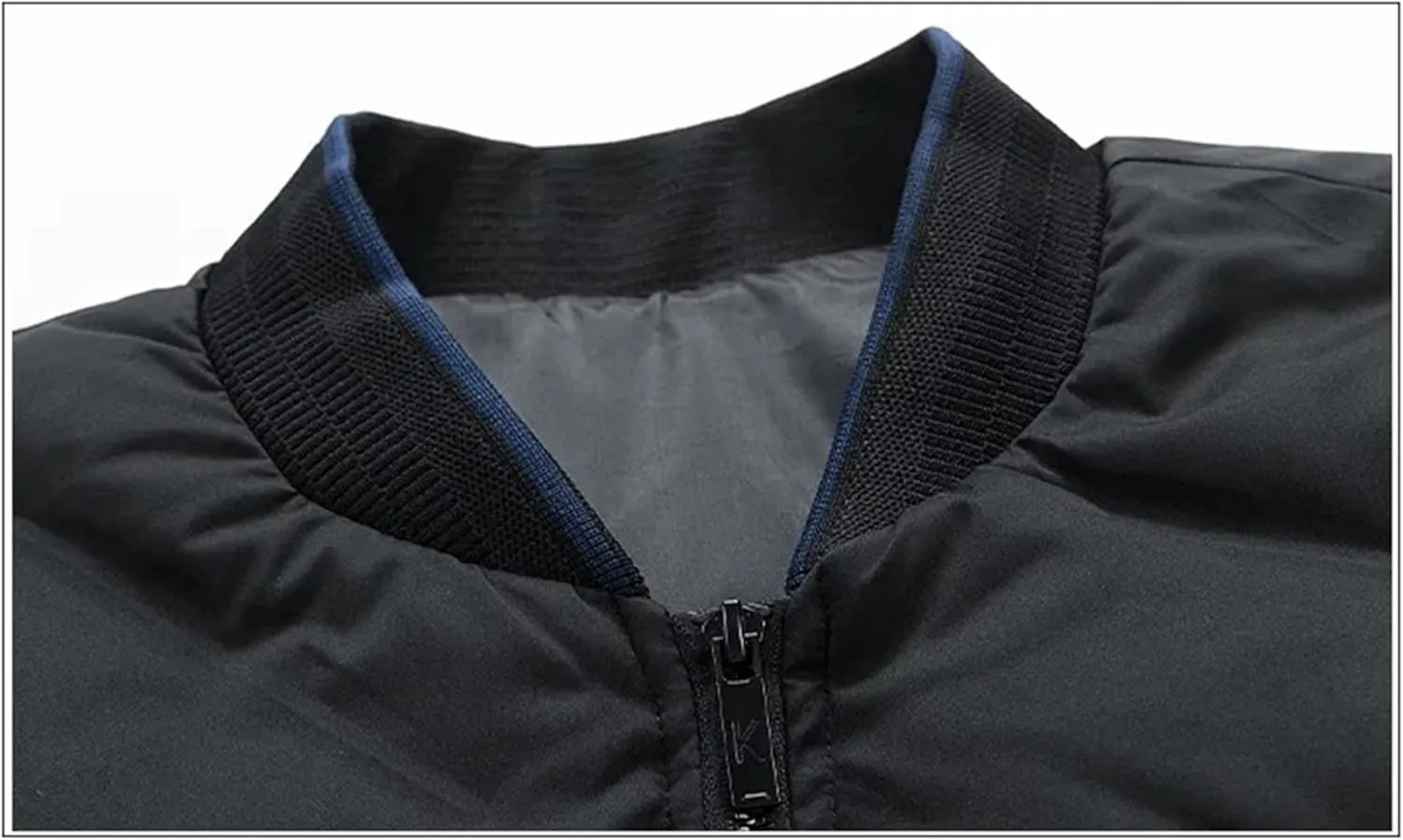 Men's Mock Neck Patchwork Zipper Cotton-Padded Vintage Thick Pockets Long Sleeve Parka Coat