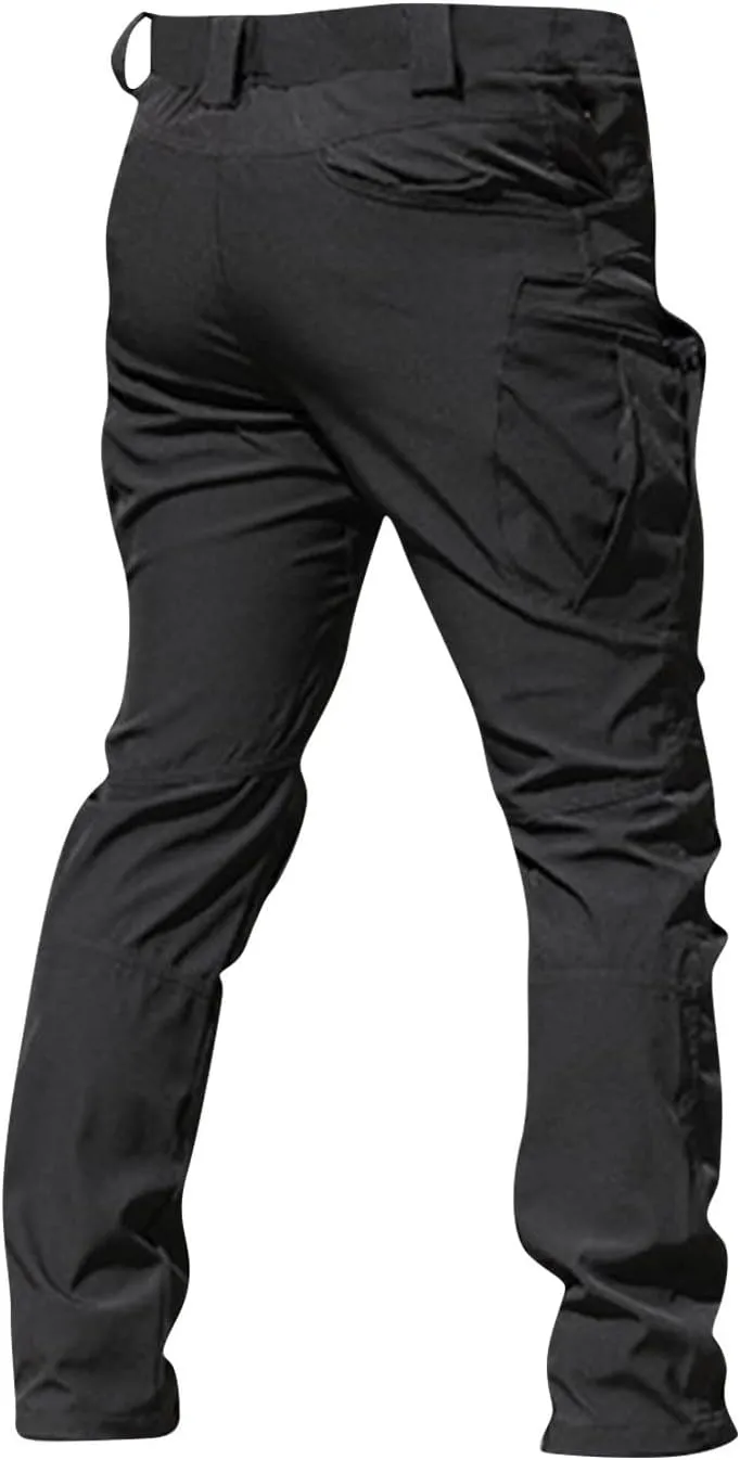 Mens Pants Cargo Multi Pockets Relaxed Fit Pants Ripstop Stretch Stylish Pants Big and Tall Trousers Work