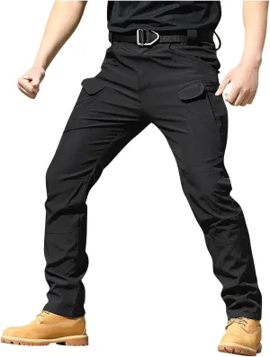 Mens Pants Cargo Multi Pockets Relaxed Fit Pants Ripstop Stretch Stylish Pants Big and Tall Trousers Work