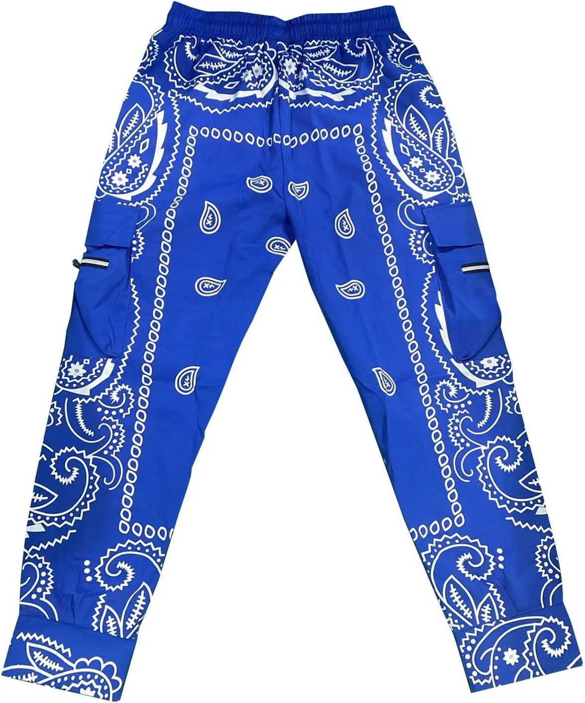 Mens Punk Cargo Pants Baggy Techwear Streetwear Paisley Hip Hop Loose Harem Jogger Pants Military Tactical Track Pant