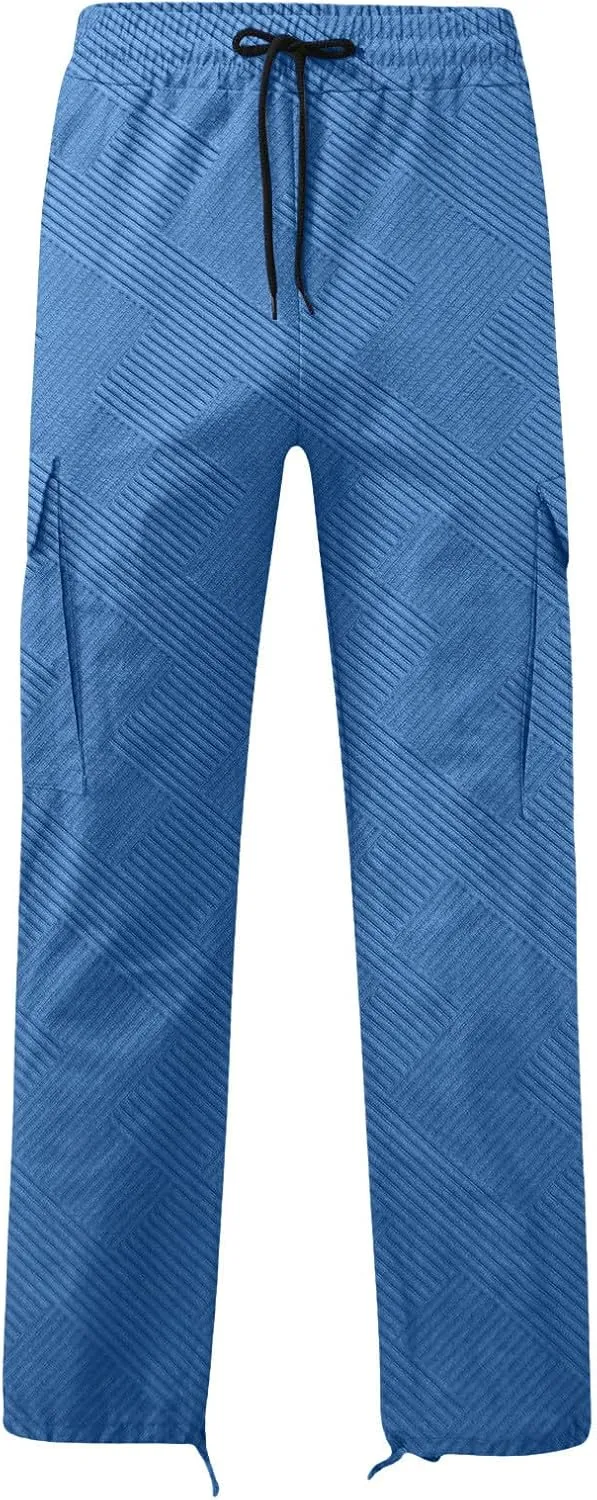 Men's Sport Fitness Loose Running Casual Drawstring Track Pants