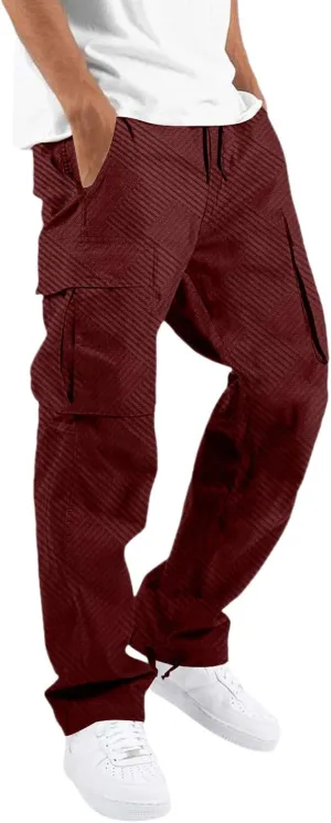 Men's Sport Fitness Loose Running Casual Drawstring Track Pants