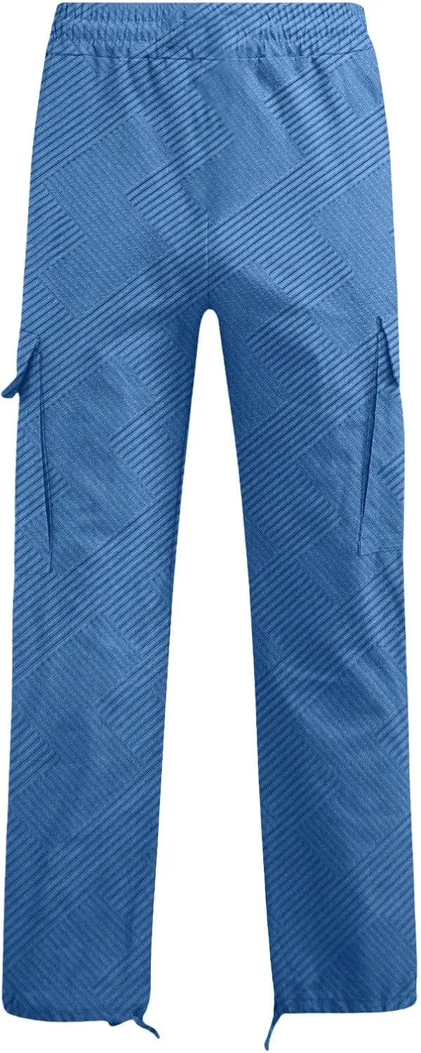 Men's Sport Fitness Loose Running Casual Drawstring Track Pants