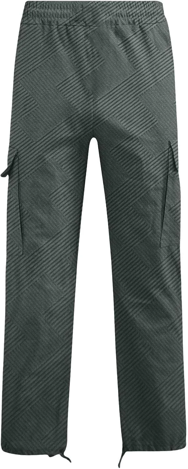 Men's Sport Fitness Loose Running Casual Drawstring Track Pants