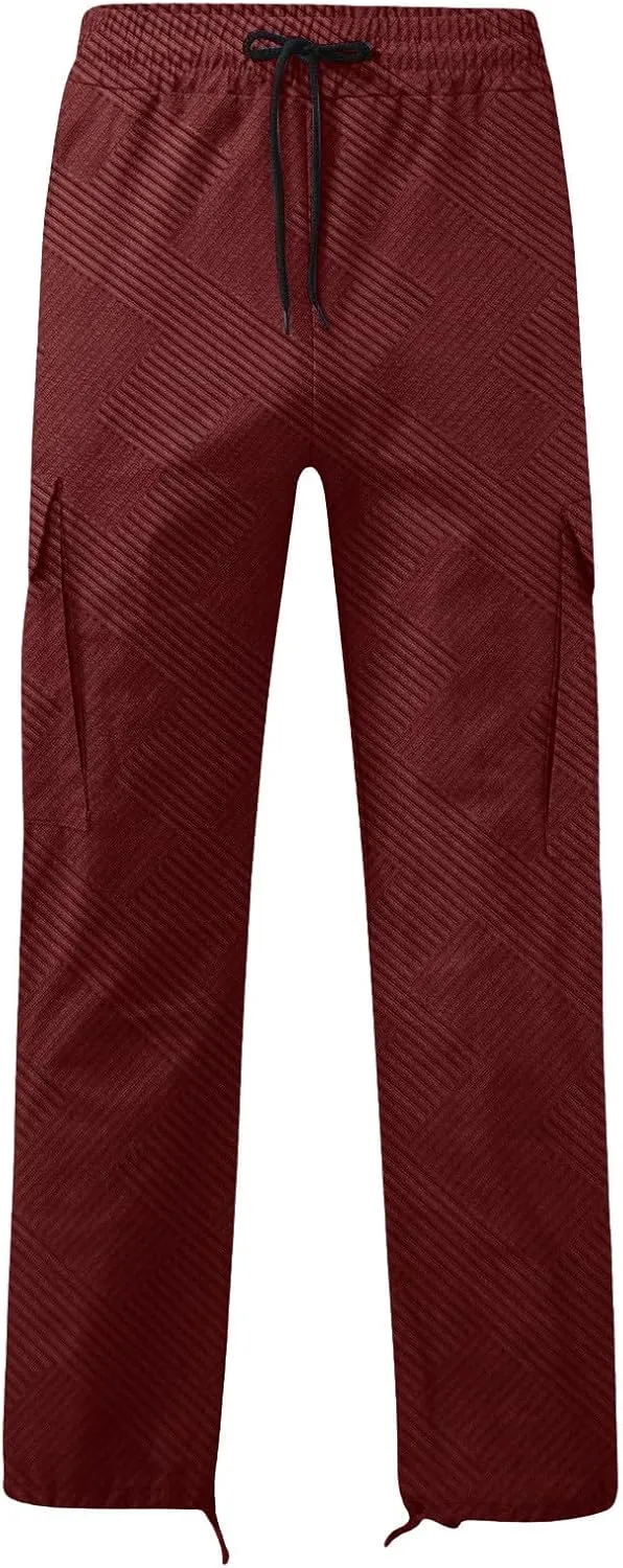 Men's Sport Fitness Loose Running Casual Drawstring Track Pants