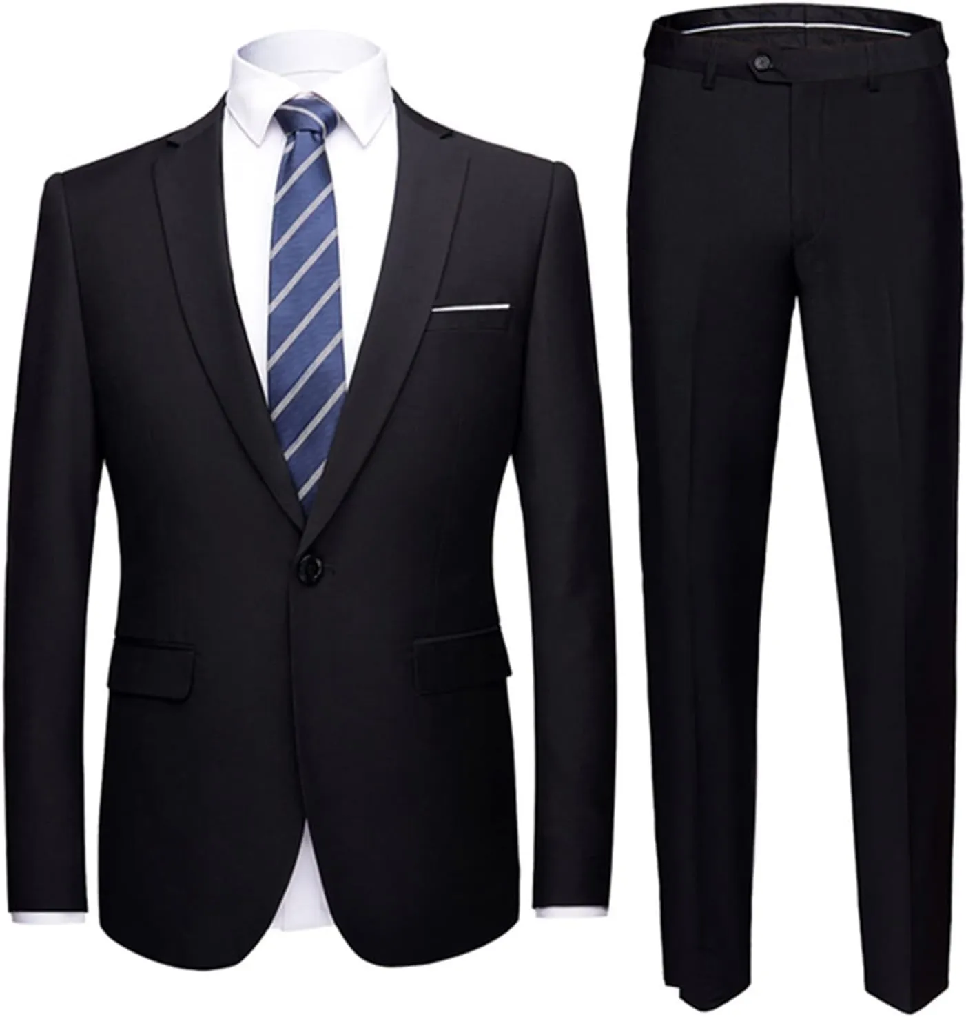 Men's Suit Set Formal Suit Jacket Pants Slim Business Tuxedo 2 Piece Suit Wedding