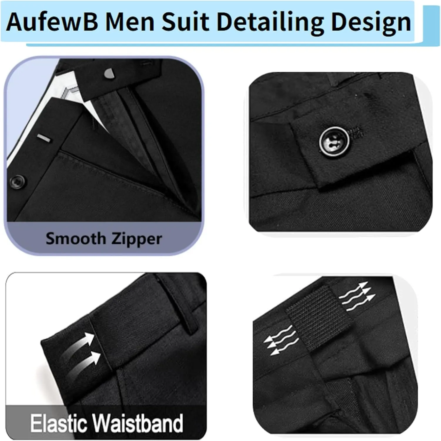 Mens Suit Slim Fit Double Breasted Suit for Men,2 Piece Suit Tuxedo Blazer Pants Suit Set for Wedding