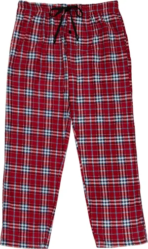 Men's Super Soft Plaid Fleece Pajama Pants - Cozy Lounge Pants with Convenient Pockets