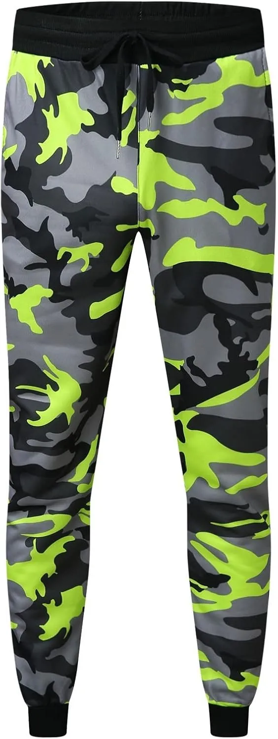 Men's Sweatpants Jogging Print Camouflage Fitness Casual Trousers Sports Shot Men's Pants Glitter Foam