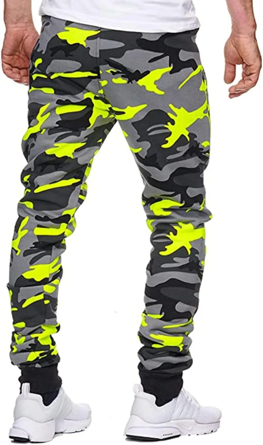 Men's Sweatpants Jogging Print Camouflage Fitness Casual Trousers Sports Shot Men's Pants Glitter Foam