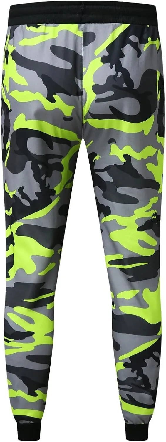 Men's Sweatpants Jogging Print Camouflage Fitness Casual Trousers Sports Shot Men's Pants Glitter Foam