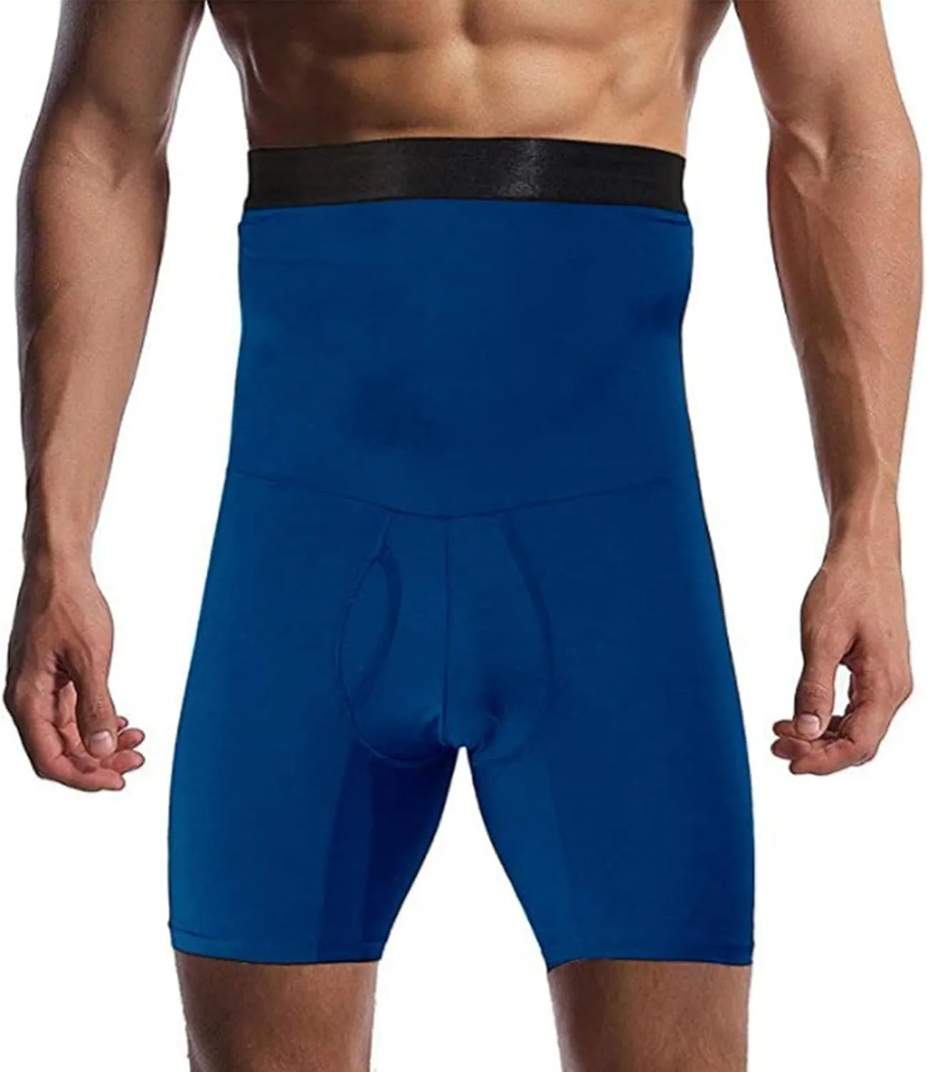 Men's Swim Trunks Plus Size Boxer Underwear 2 in 1 Solid Color High Stretch Panties Comfortable Breathable Briefs