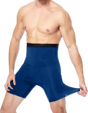 Men's Swim Trunks Plus Size Boxer Underwear 2 in 1 Solid Color High Stretch Panties Comfortable Breathable Briefs