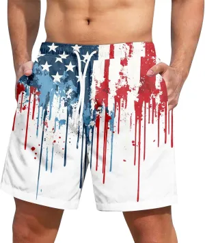 Mens Swim Trunks Quick Dry Beach Board Shorts with Mesh Lining Swimwear Bathing Suit