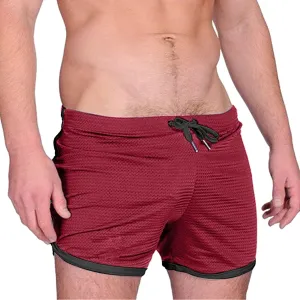 Mens Swim Trunks Quick Dry Summer Beach Swimwear Beach Boxer Shorts Drawstring Swimming Water Shorts Causal Gym Workout Short