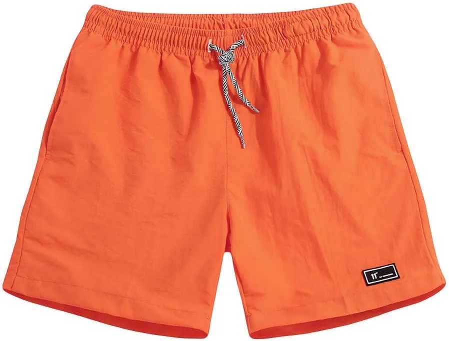 Mens Swimsuit Pant Printed Short Loose Tether Pocket Board Casual Pant Short Beach Fashion Men's 2 in 1 Bathing