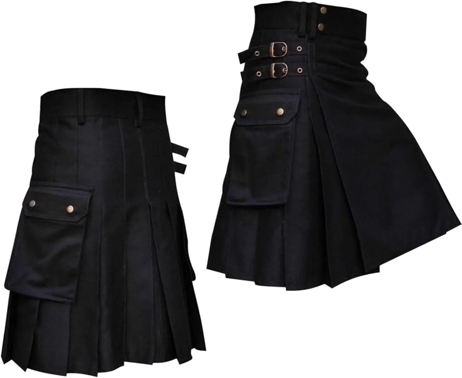 Mens Utility Kilts Scottish Traditional Highland Kilt Tartan Utility Kilts Plaid Modern Kilt Shorts Pleated Skirt