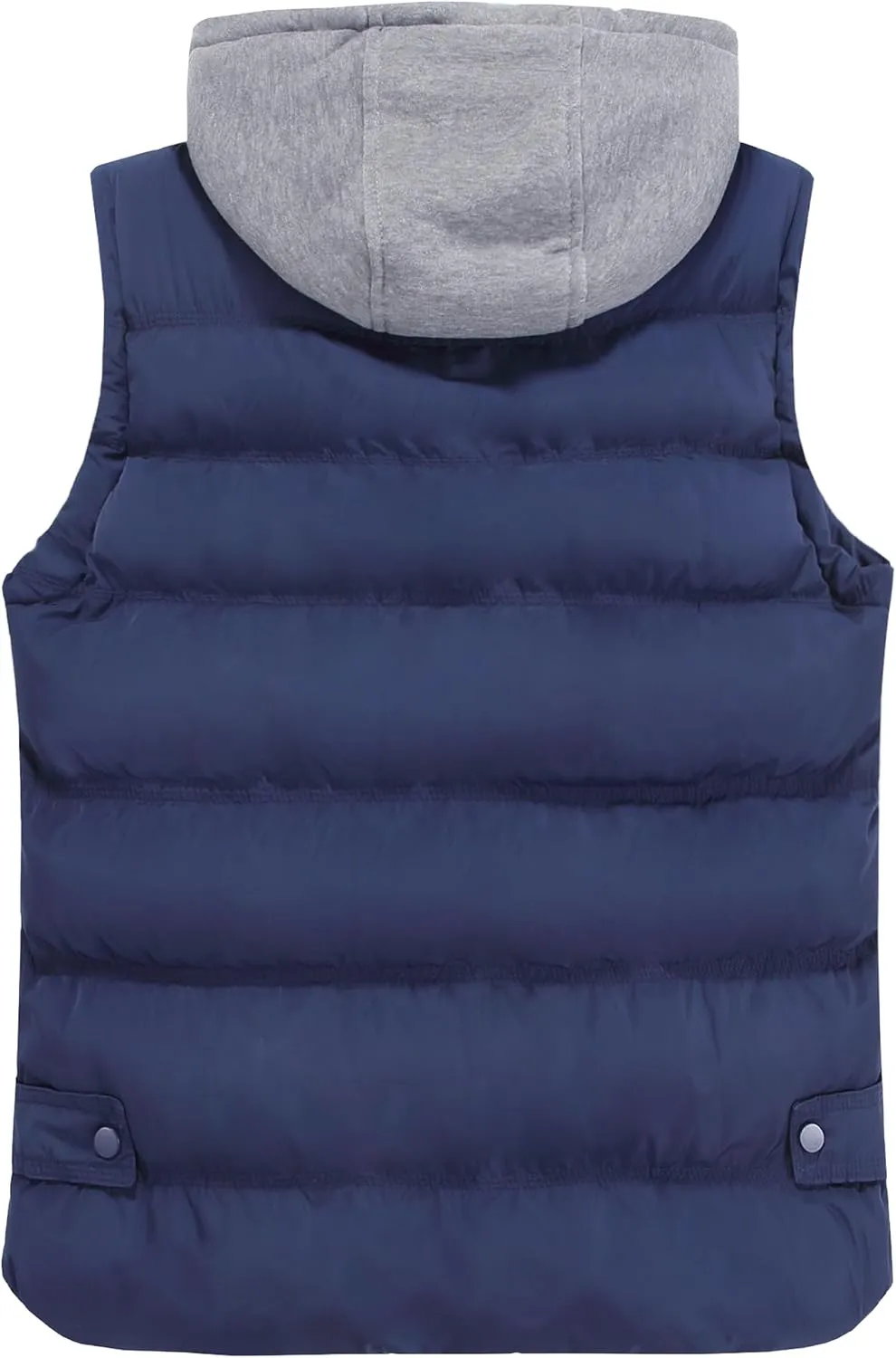 Men's Winter Puffer Vest, Sleeveless Jacket with Padded and Detachable Hood - Ideal Outerwear for Cold Weather