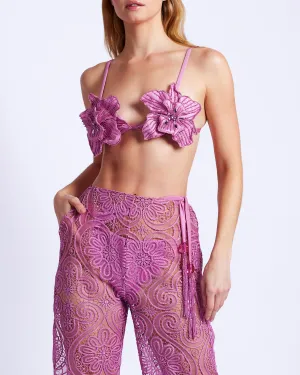 Metallic Jersey Orchid Bralette