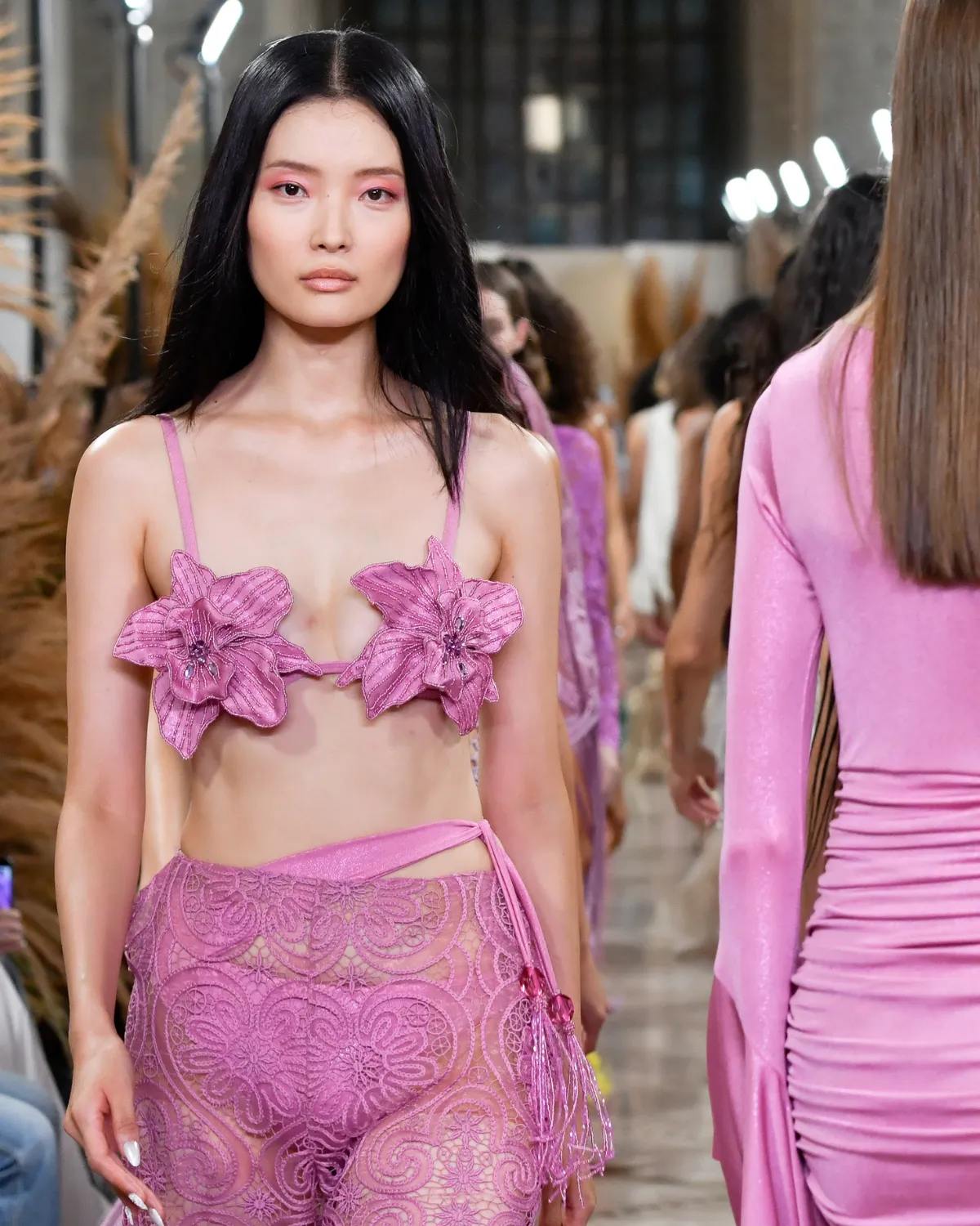 Metallic Jersey Orchid Bralette