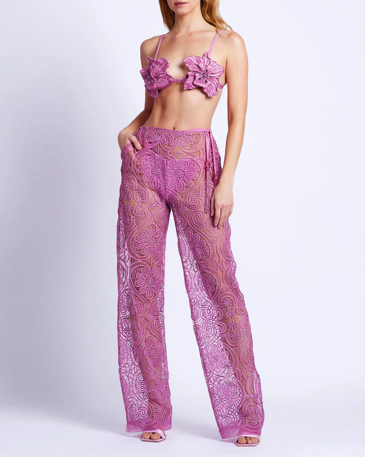 Metallic Jersey Orchid Bralette