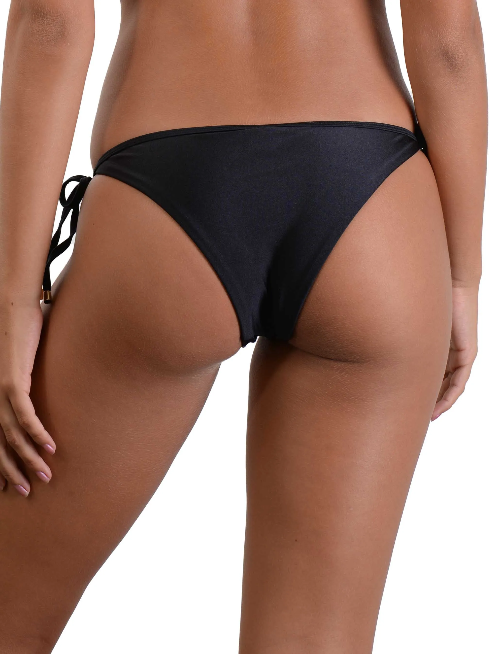 Midnight Palm Tie Side Brazilian Bikini Pant