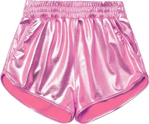 Mirawise Girls Metallic Shorts Shiny Hot Pants Sparkly Dance Outfits Short Pants