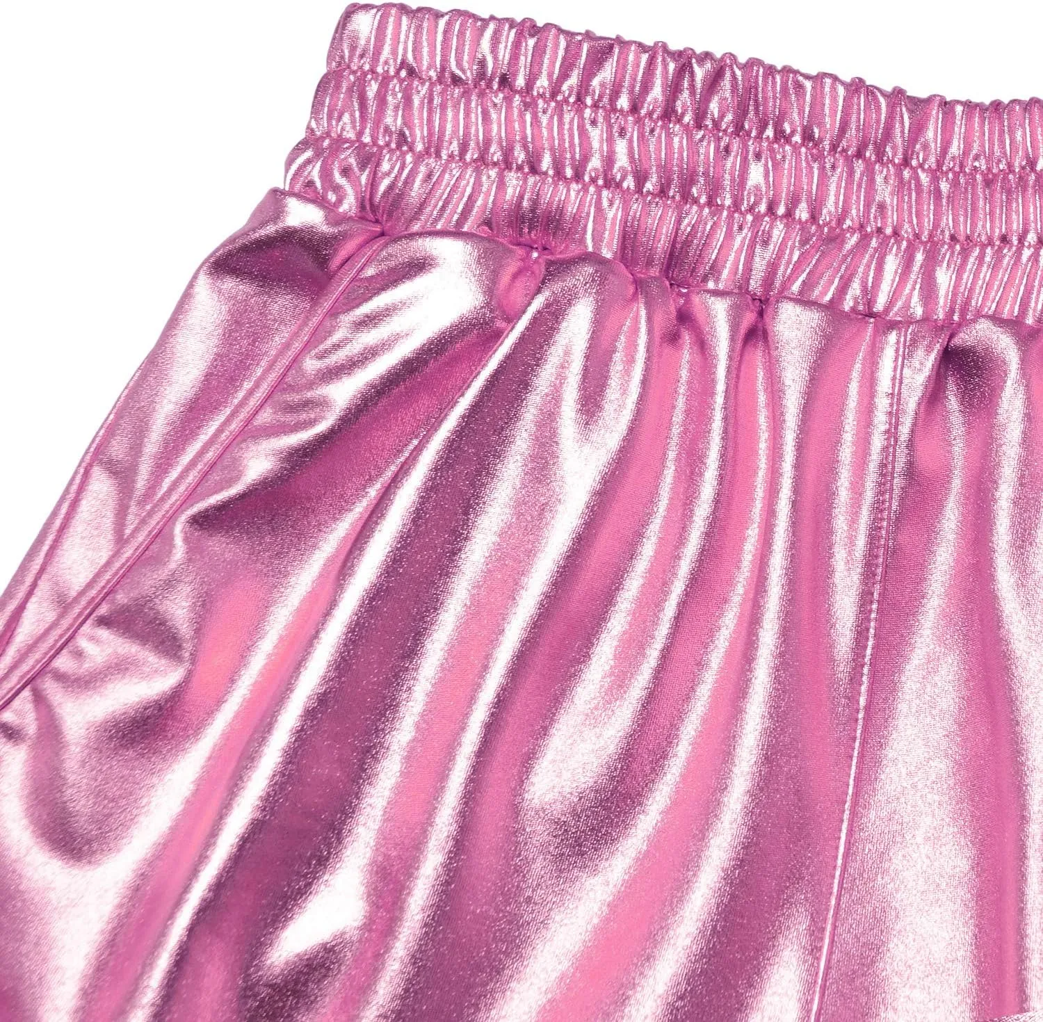 Mirawise Girls Metallic Shorts Shiny Hot Pants Sparkly Dance Outfits Short Pants