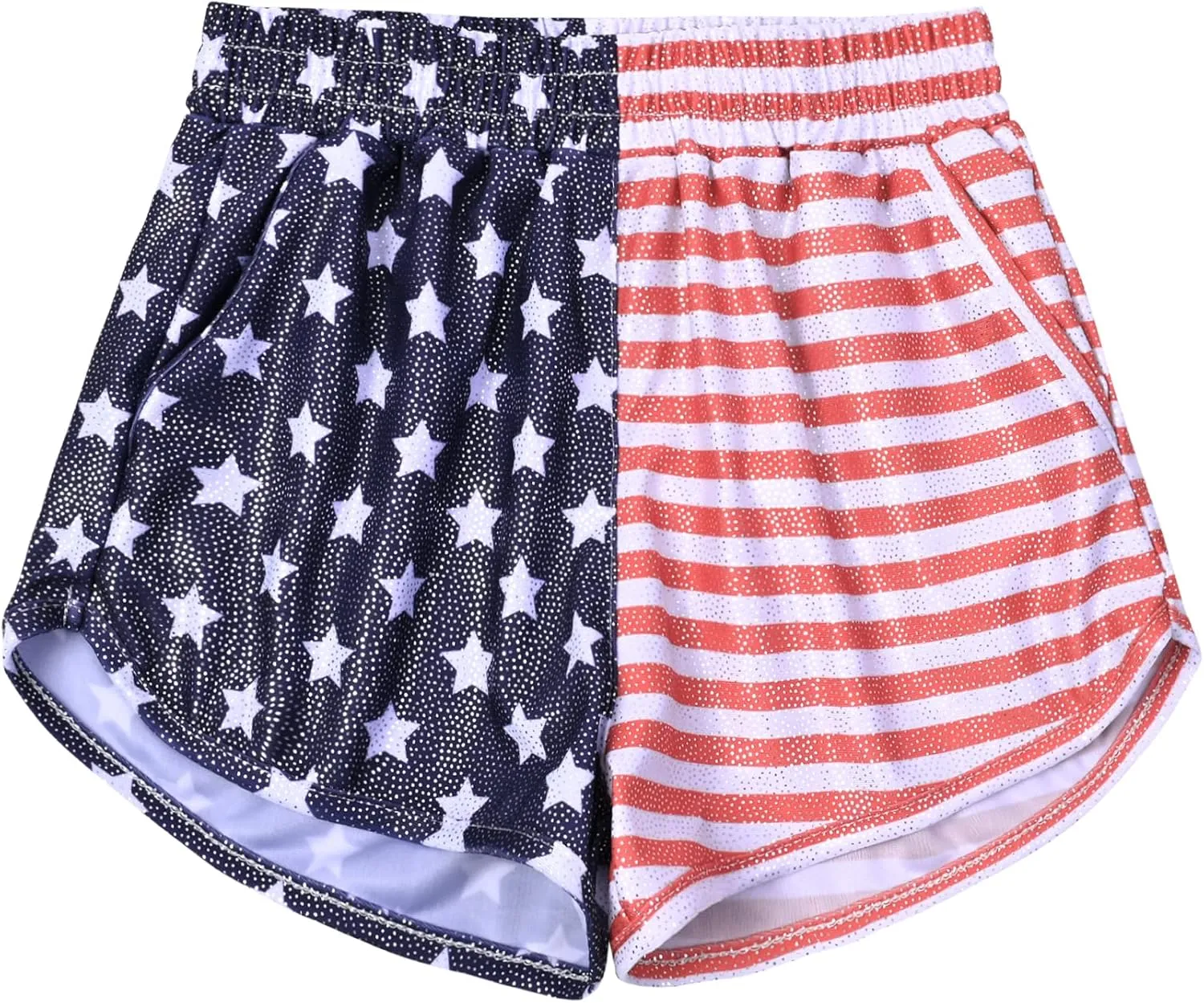 Mirawise Girls Metallic Shorts Shiny Hot Pants Sparkly Dance Outfits Short Pants