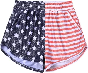 Mirawise Girls Metallic Shorts Shiny Hot Pants Sparkly Dance Outfits Short Pants