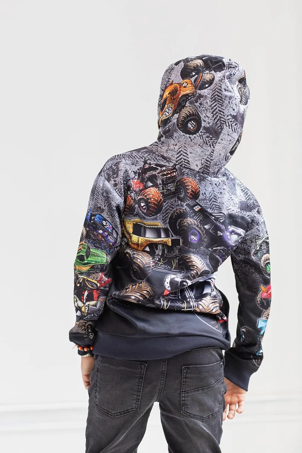 Monster Jam Fleece Pullover Hoodie Toddler to Big Kid Grave Digger El Toro Loco Megalodon Sparkle Smash