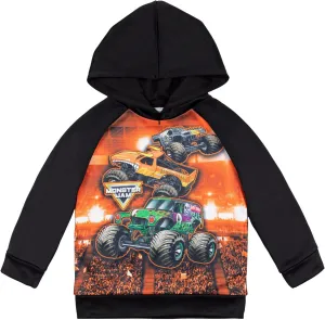 Monster Jam Maximum Destruction El Toro Loco Grave Digger Fleece Pullover Hoodie Toddler to Big Kid