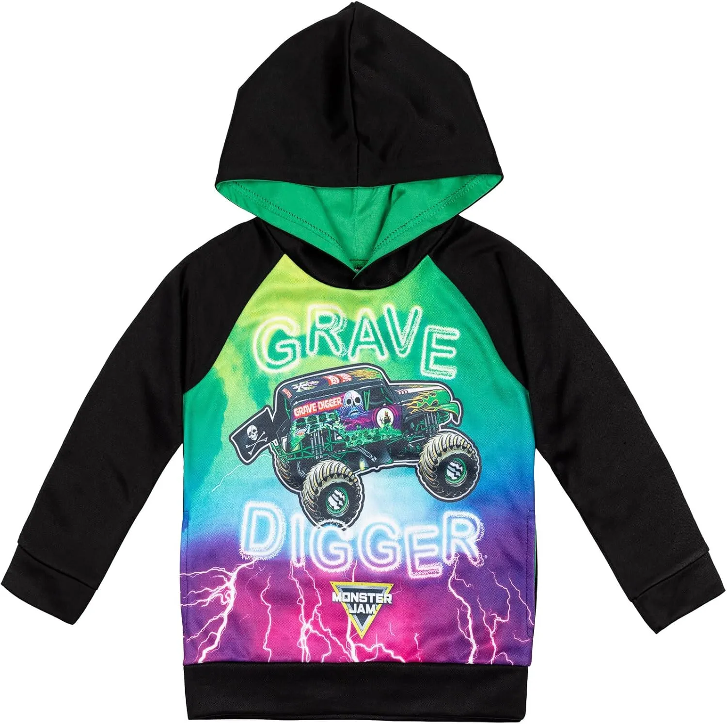Monster Jam Maximum Destruction El Toro Loco Grave Digger Fleece Pullover Hoodie Toddler to Big Kid