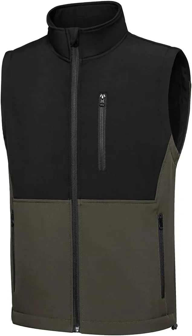 Msmsse Men's Outerwear Lightweight Vest Standing Collar Puffer Sleeveless Jacket for Hiking Running Golf