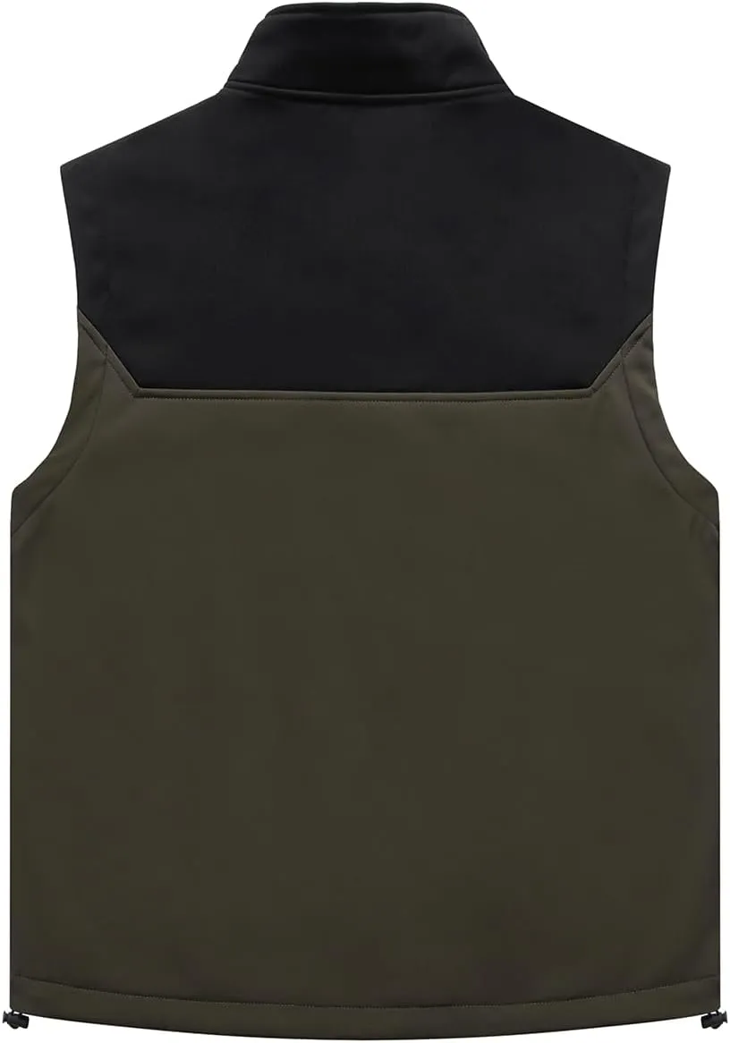 Msmsse Men's Outerwear Lightweight Vest Standing Collar Puffer Sleeveless Jacket for Hiking Running Golf