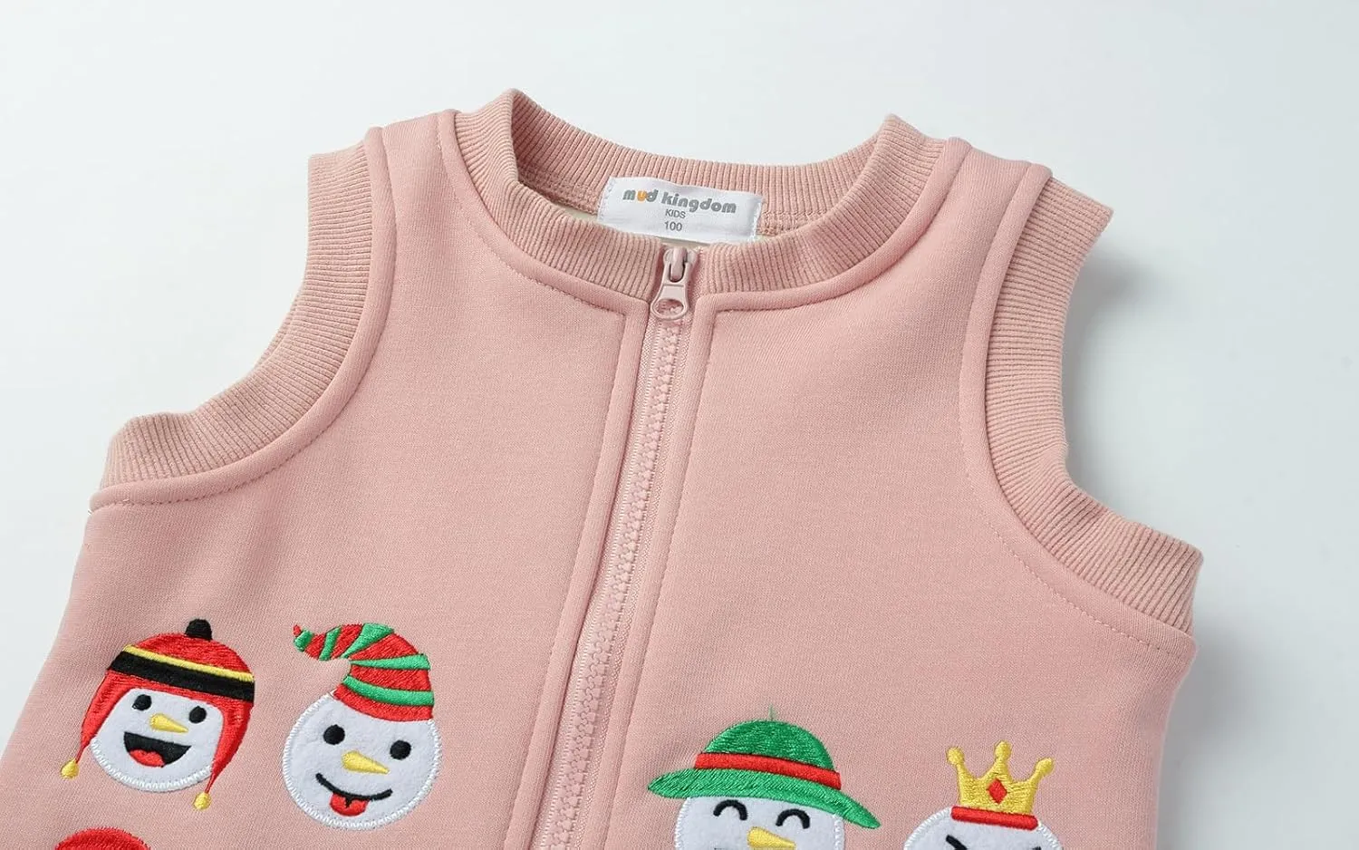 Mud Kingdom Little Boys Fleece Lined Vest Cute Cartoon Patterns Zipper Closure Sleeveless Jacket Thick Warm Outerwear