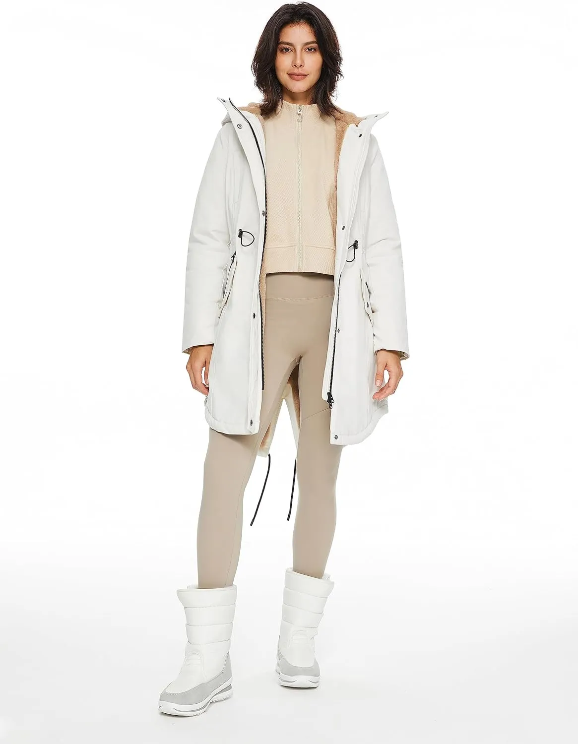 Orolay Women's Thicken Fleece Lined Parka Winter Coat Hooded Jacket with Pockets