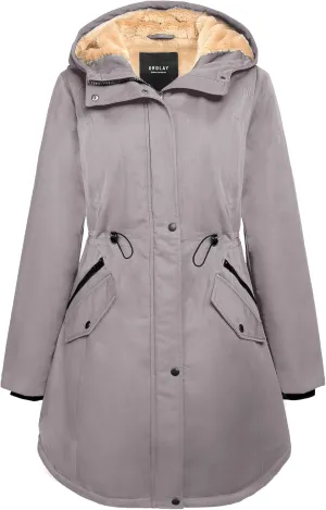 Orolay Women's Thicken Fleece Lined Parka Winter Coat Hooded Jacket with Pockets