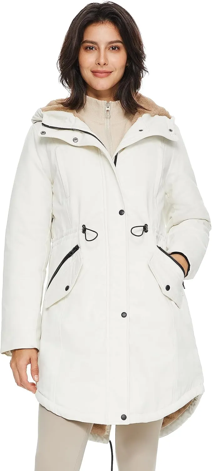 Orolay Women's Thicken Fleece Lined Parka Winter Coat Hooded Jacket with Pockets