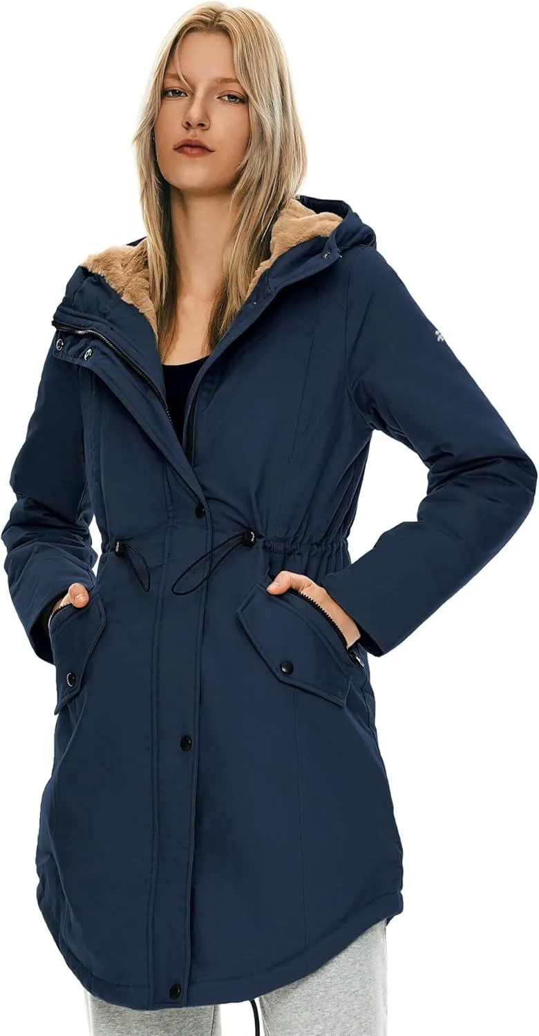 Orolay Women's Thicken Fleece Lined Parka Winter Coat Hooded Jacket with Pockets