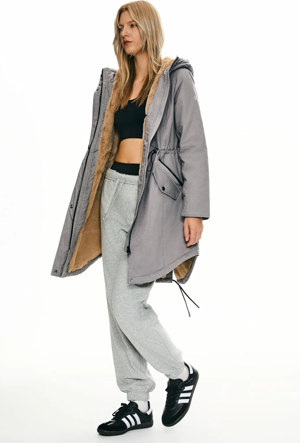 Orolay Women's Thicken Fleece Lined Parka Winter Coat Hooded Jacket with Pockets