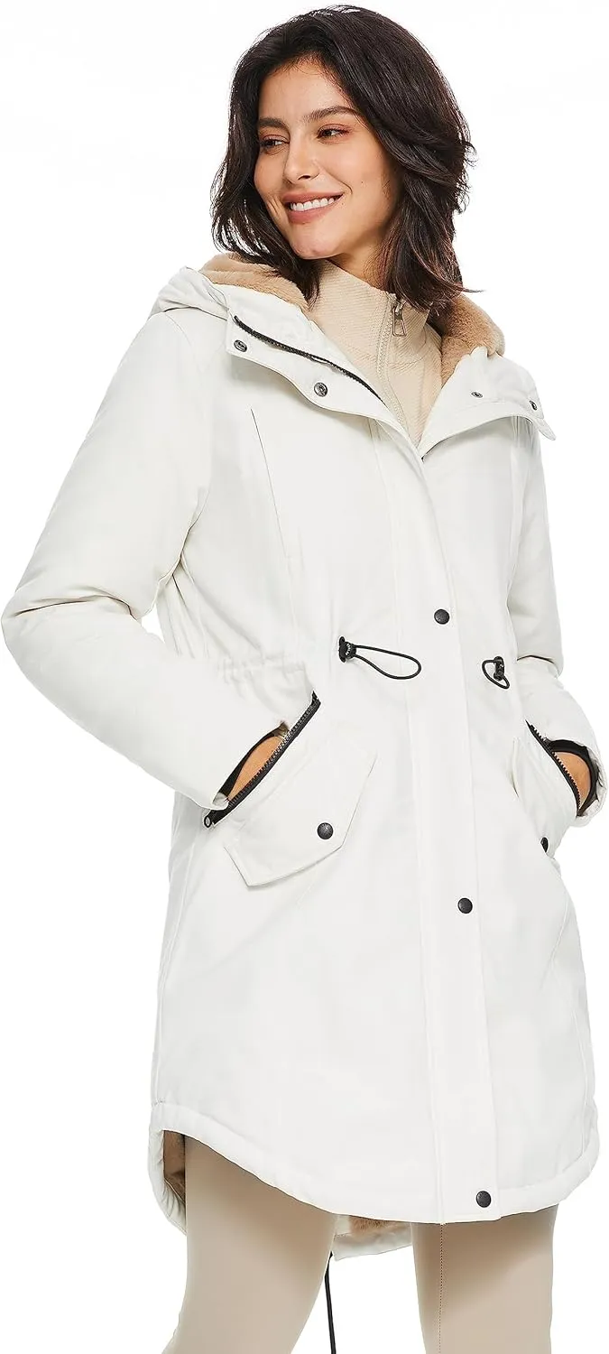 Orolay Women's Thicken Fleece Lined Parka Winter Coat Hooded Jacket with Pockets