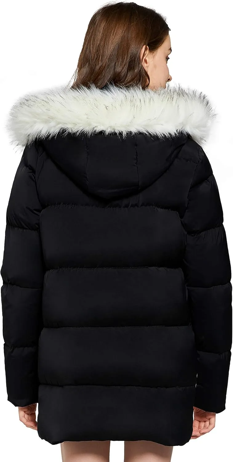 Orolay Women's Thickened Winter Bubble Down Coat Inner Vest Hooded Puffer Jacket