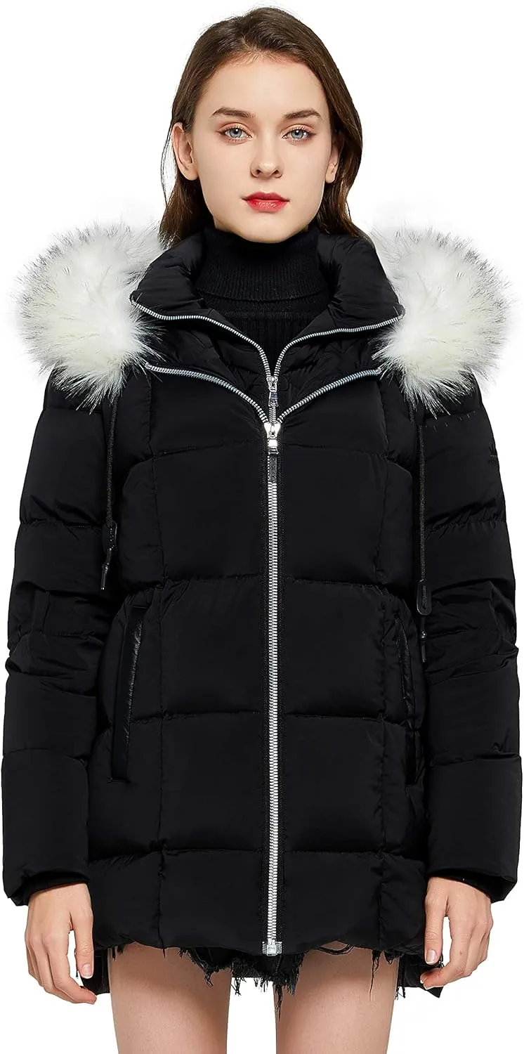 Orolay Women's Thickened Winter Bubble Down Coat Inner Vest Hooded Puffer Jacket