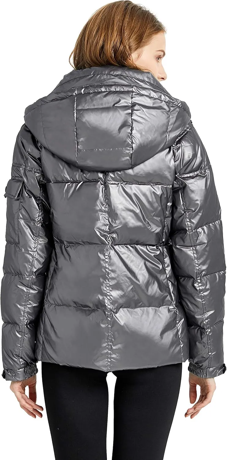 Orolay Women's Winter Down Coat Metallic Hooded Puffer Jacket