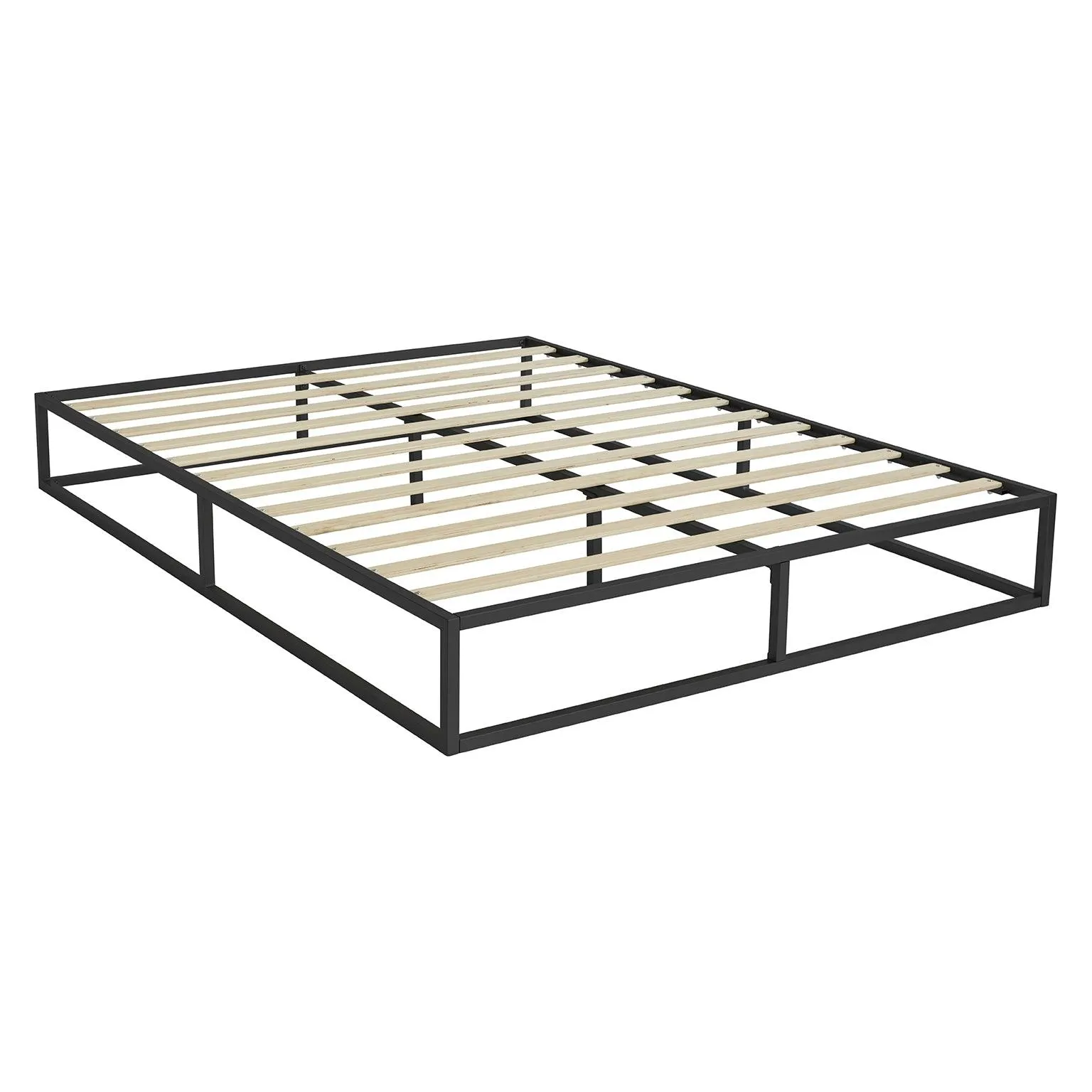 Outlet – Indy King Size Platform Bed - Black Metal