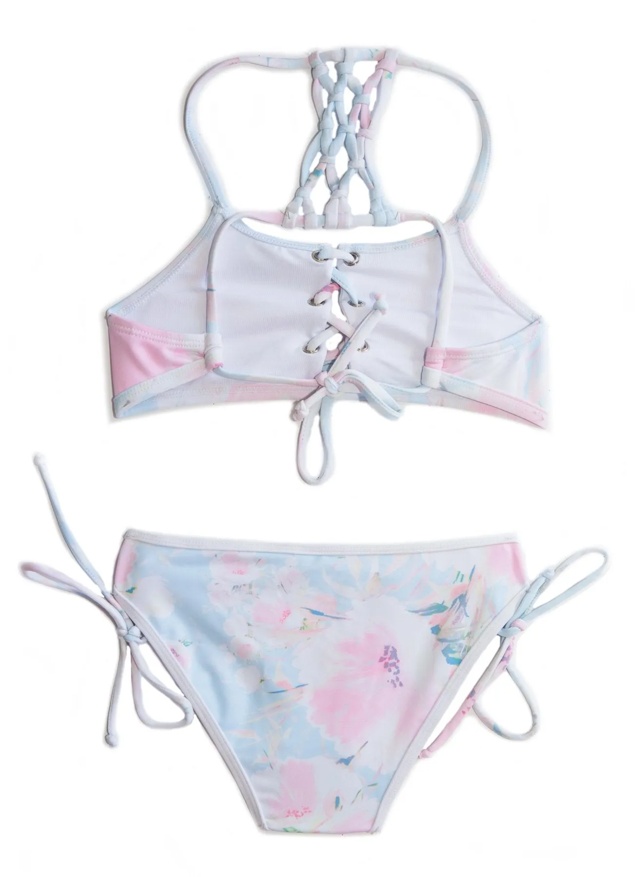 Pastel Blossoms 2-PIECE | Floral Bikini | Girls Size 8 10