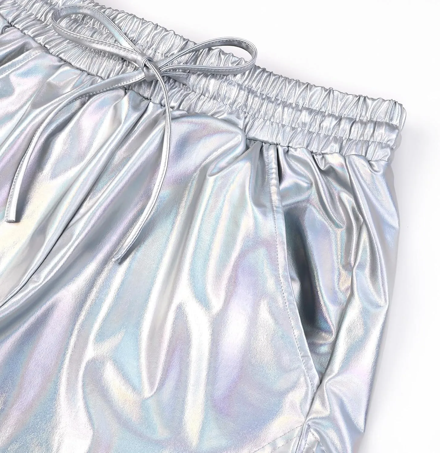 Perfashion Women's Metallic Shorts Summer Sparkly Hot Outfit Shiny Short Pants